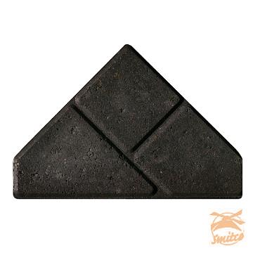 Pak á 8.56 m2. BKK Bisschopsmutsen 8 cm.  Antraciet = 240 stuks
