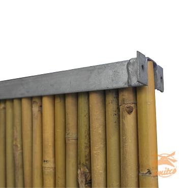 Set (2x) U-Profielen 180 cm. t.b.v. Bevestiging Bamboerol Gegalvaniseerd 180 cm.