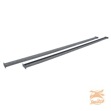 Set (2x) U-Profielen 180 cm. t.b.v. Bevestiging Bamboerol Gegalvaniseerd 180 cm.