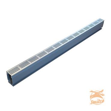 Alu Drain De Luxe Gootelement 120x6,7 cm. Silverline (set goot + rooster)