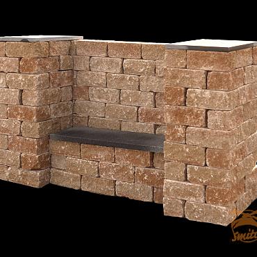 Combiwall Splitton Uno 30X15X12 Mont Blanc (4 zijden gekloofd)