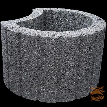 Bloembak Cirkelflor Groot 48x38x30 Zwart