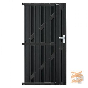 WPC Design Deur ALU 90x180  Antraciet  Incl. Hang & Sluitwerk art. 007929