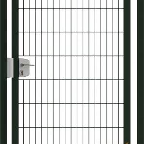Hillfence Metalen Enkele Poort Eco-Line 100 x 180 cm. Zwart  W08453   let op ; slot meegeven