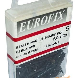 Draadnagel 2.0X25 BB (60GR) Staal geblauwd blister Eurofix