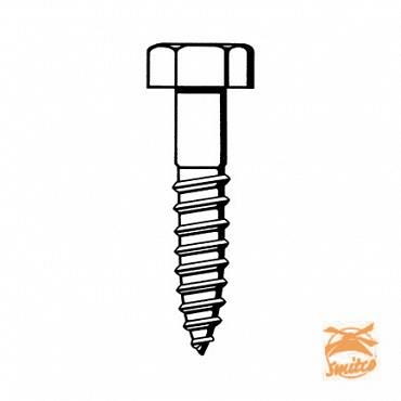 Houtdraadbout 8X40 (3ST) RVS blister Eurofix