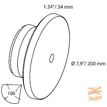 DISC WALL 100-230V Black