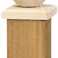 Paalornament Peer 8 x 8 cm. Hout