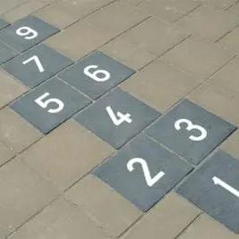 Tekst En Cijfertegels 30x30 Hinkelbaanpakket 1 t/m 10