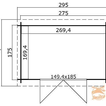 Onze Outdoor Life Overkappingen en Blokhutten worden geleverd exclusief dakbedekking, vloer en Funda