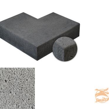 Schellevis Hoekstuk t.b.v. Traptreden Massief 100x40x20 Buiten 90º Grijs
