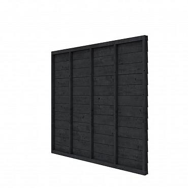 Vuren Plankenpakket t.b.v. enkelzijdige wand Comfort/DHZ 278,5x224 cm, zwart geïmpregneerd