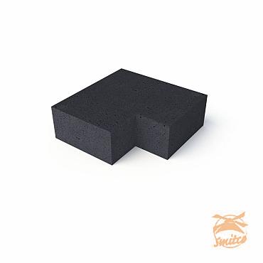 Schellevis Hoekstuk t.b.v. Traptreden Massief 100x40x20 Buiten 90º Carbon