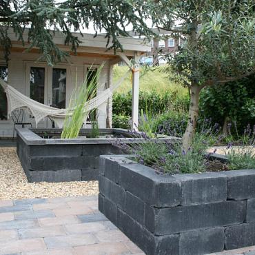 Patio Stapelblok getrommeld  60x12x12 cm. Antraciet
