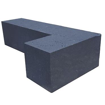 Patio Stapelblok Hoekblok Antraciet 60x15x15cm strak