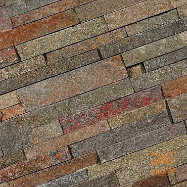 Pak á 5 st. Stonepanel Rusty Quarzite  15x60x1,5-2,5 cm