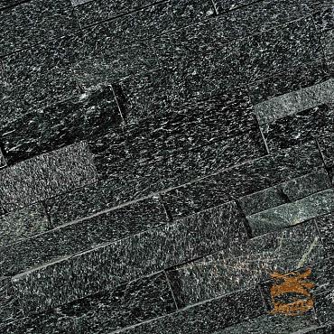 Pak á 5 st. Stonepanel Black Quarzite 15 x 60 x 1,5-2,5 cm