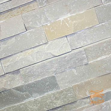 Pak á 5 st.Stonepanel White Quarzite 15x60x1,5-2,5 cm