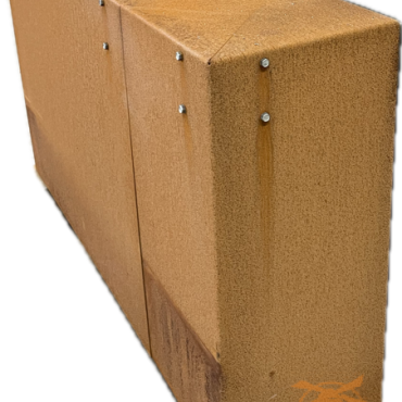 Kantopsluiting Overzetstuk Muurelement Recht 150x45x12,8 Corten