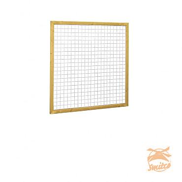 Betonijzer-Trellis Verzinkt In Raamwerk 180x180 cm.  Maas  7,5x7,5 cm.  W08317 =V