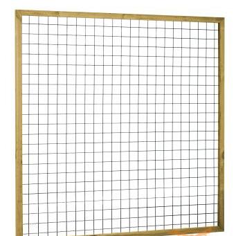 Eco Gaastrellis Verzinkt In Raamwerk 180x180 cm. Met Maas  7,5x7,5 cm.  W08325