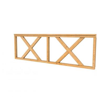 Douglas Hekwerk Met Kruis Type B, 228,5 x 73 cm. Onbehandeld  1010264