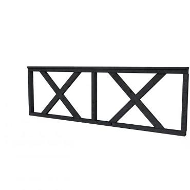 Douglas Hekwerk Met Kruis Type B 228,5 x 73 cm. Zwart Geïmpregneerd  1010264-03