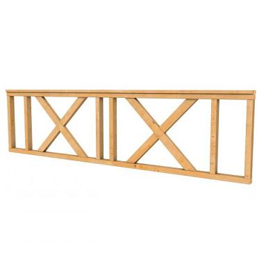 Douglas Hekwerk Met Kruis Type C, 278,5 x 73 cm. Onbehandeld  1010265