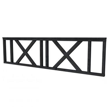 Douglas Hekwerk Met Kruis Type C 278,5 x 73 cm. Zwart Geïmpregneerd  1010265-03