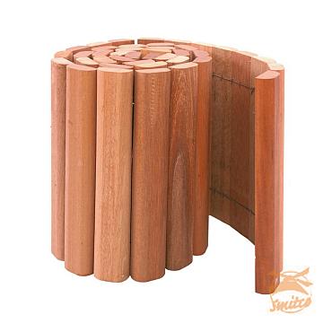 Hardhouten Rolborder Ø 4.5 x 30 x 180 cm. 1000038 (W02002) =V