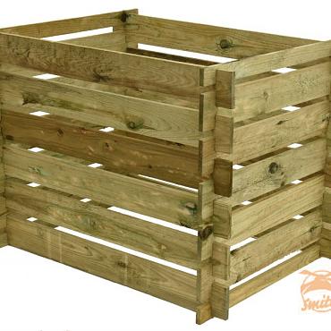 Compostsilo Fijnbezaagd Grenen 70 x 100 x 70 cm. Groen Geïmpregneerd 1063060 (W11597)