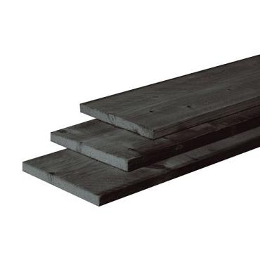 Douglas Fijnbezaagde Plank 2,5x25x400 cm. Zwart Gedompeld  W40657