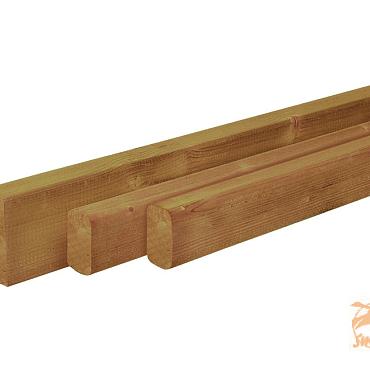 Douglas Geschaafde Regel 4,5 x 9,5 x 400 cm. Groen Geïmpregneerd W44370