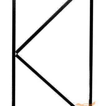 Stalen Poortframe ZWART GECOAT Verstelbaar 100x155 (Beslag mee JA/NEE)  W07655 =V