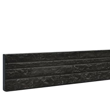 Betonschutting Gecoat Rotsmotief Betonplaat Dubbelzijdig Antraciet 36x3,5x184 cm.  W32220