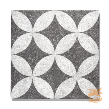 GeoProArte® 60x60x4 Dark Grey Flower