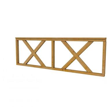 Douglas Hekwerk Met Kruis type B 228,5 x 73 cm. Groen Geïmpregneerd  1010264-02