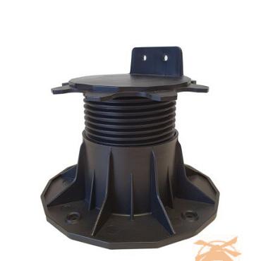 Kunststof balkdragers verstelbaar 6,6 - 14,5 cm, zwart.