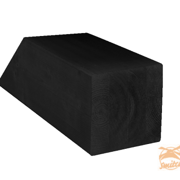 Vuren Paal Gs Verlijmd 14 x 14 x 500 Zwart Gedompeld  1058834