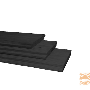 Vuren Halfhouts Rabat 1,8 x 19,5 x 400 Zwart Gedompeld  1058830