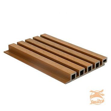 NewTechWood Composiet Co-Extrusie Wand Bekleding Castellation 25 Profiel, 2,5 x 19,6 x 290 cm. Red Cedar  1059174