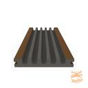NewTechWood Composiet Co-Extrusie Enkelzijdig Dekdeel Houtstructuur 2,3 x 13,8 x 400 cm. Teak  1059168
