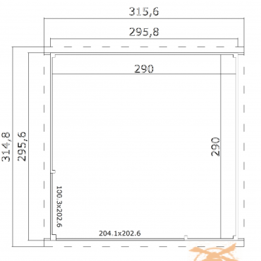 Tuinhuis Julia 295x295