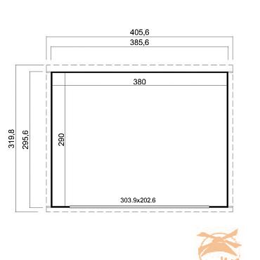 Tuinhuis Pernilla 385x295