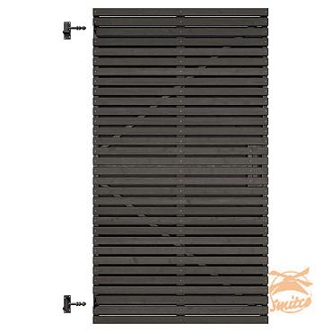 Elan Deur Excellent Zwart Gespoten Op Verstelbaar Stalen Frame 100 x 180 cm. 1064425 =V