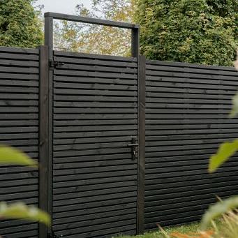Elan Deur Excellent Zwart Gespoten Op Verstelbaar Stalen Frame 100 x 180 cm. 1064425 =V