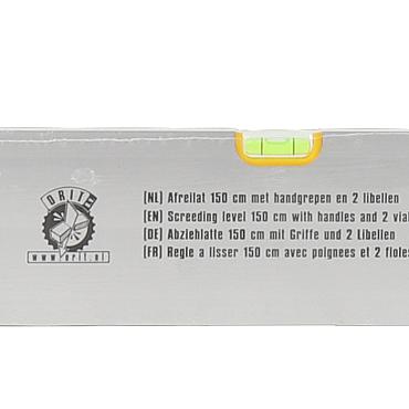 Afreilat met waterpas en handgreep 150 cm