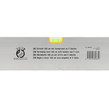 Afreilat met waterpas en handgreep 150 cm