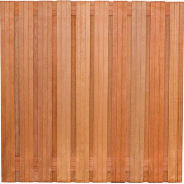 Hardhout Rechtscherm 21-Planks 180 x 180 cm.  99361