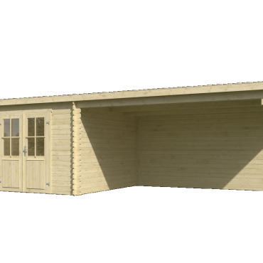 Onze Outdoor Life Overkappingen en Blokhutten worden geleverd exclusief dakbedekking, vloer en Funda